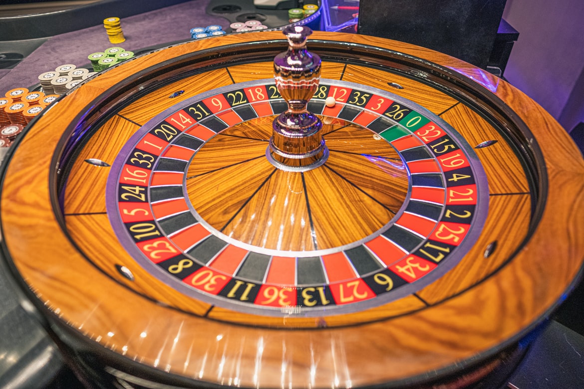 wooden roulette wheel