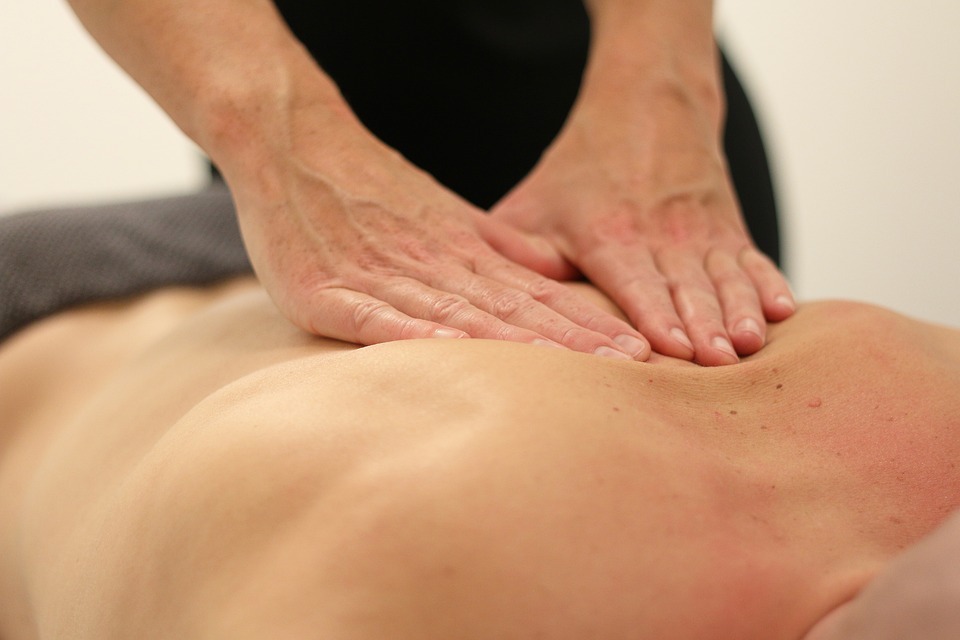 a Swedish massage in progress